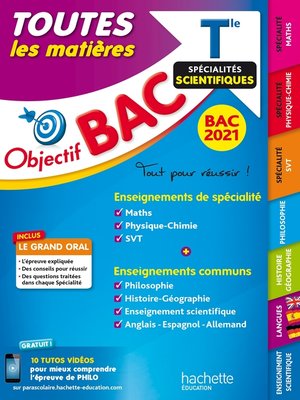 cover image of Objectif Bac--Term Enseignements communs + Spécialités Maths-Physique-Chimie-SVT BAC 2021